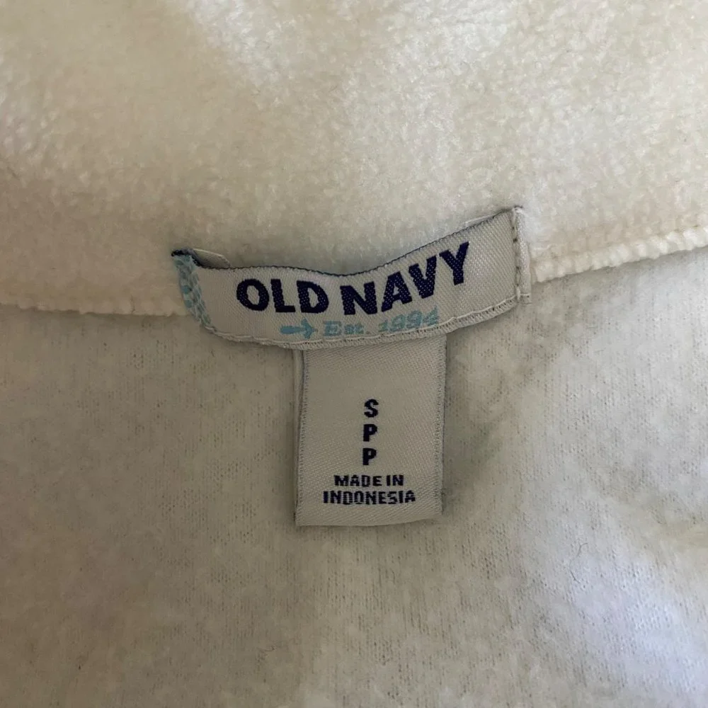 Old Navy sz S Long sleeve zip down front Pocket in front fleece jacket - Picture 8 of 9